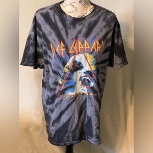 Def Leppard Hysteria Black & Gray L T Shirt